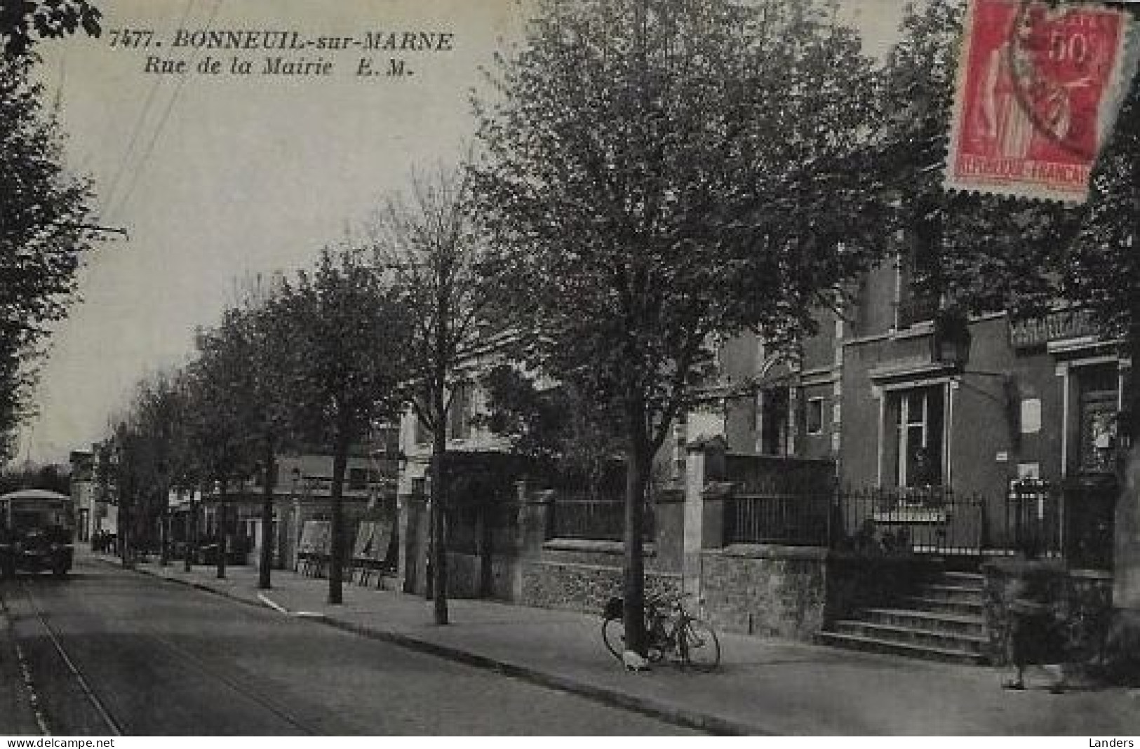 94-Bonneuil Sur Marne  Animé Rue De La Mairie.Voyagé (**) - Bonneuil Sur Marne