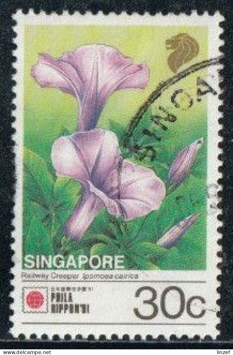 Singapour 1991 Yv. N°619 - Phila Nippon'91 - Ipomoea Cairica - Oblitéré - Singapore (1959-...)