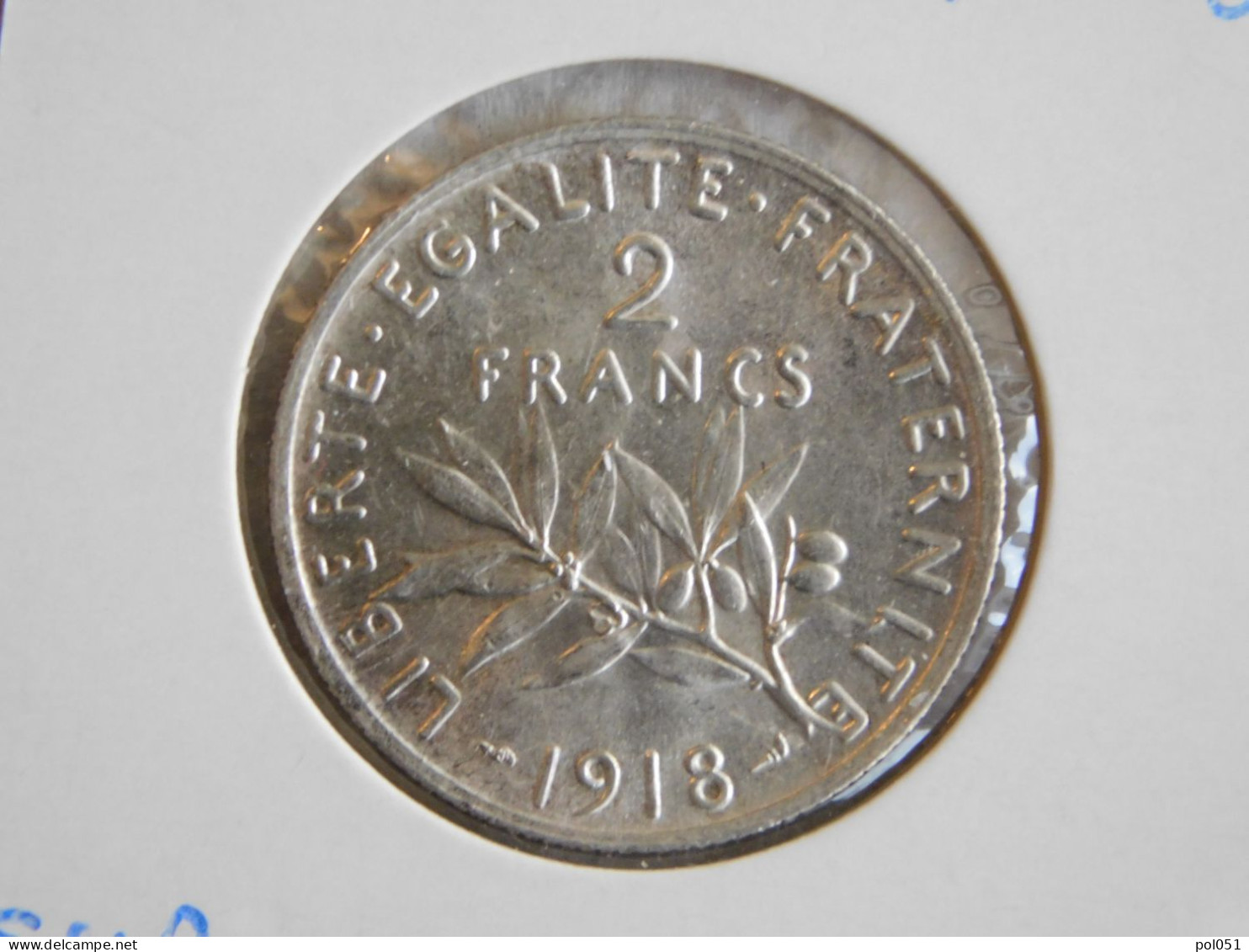 France 2 Francs 1918 SEMEUSE (784) Argent Silver - 2 Francs
