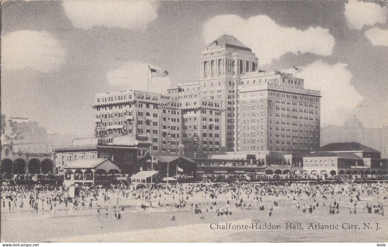 CC81.  Vintage Postcard.  Chalfonte-Haddon Hall Hotel.  Atlantic City. New Jersey. USA - Atlantic City