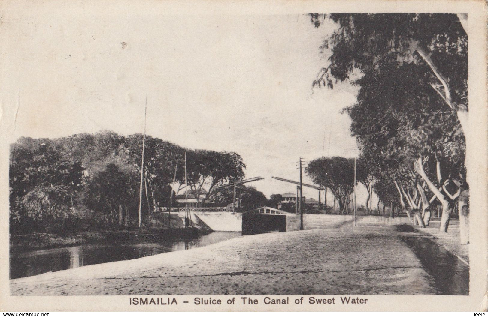 CC26. Vintage Postcard. Ismailia.  Egypt. Sluice Of The Canal Of Sweet Water. - Ismaïlia