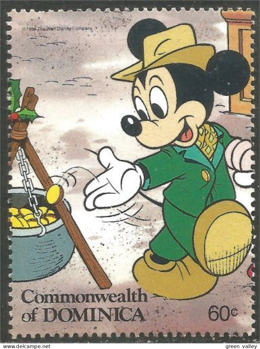 308 Dominica Disney Mickey Pièce Monnaie Or Gold Coins MNH ** Neuf SC (DMN-89) - Minerales