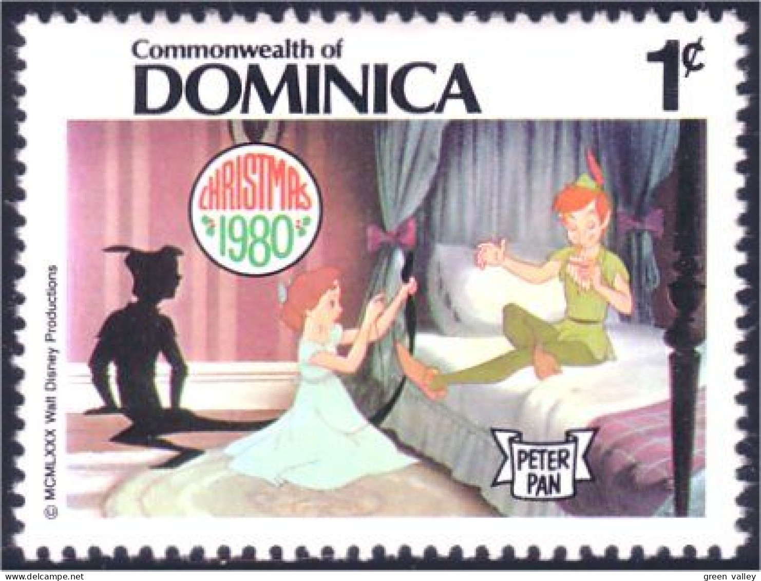 308 Dominica Disney Peter Pan Wendy MNH ** Neuf SC (DMN-49a) - Dominique (1978-...)