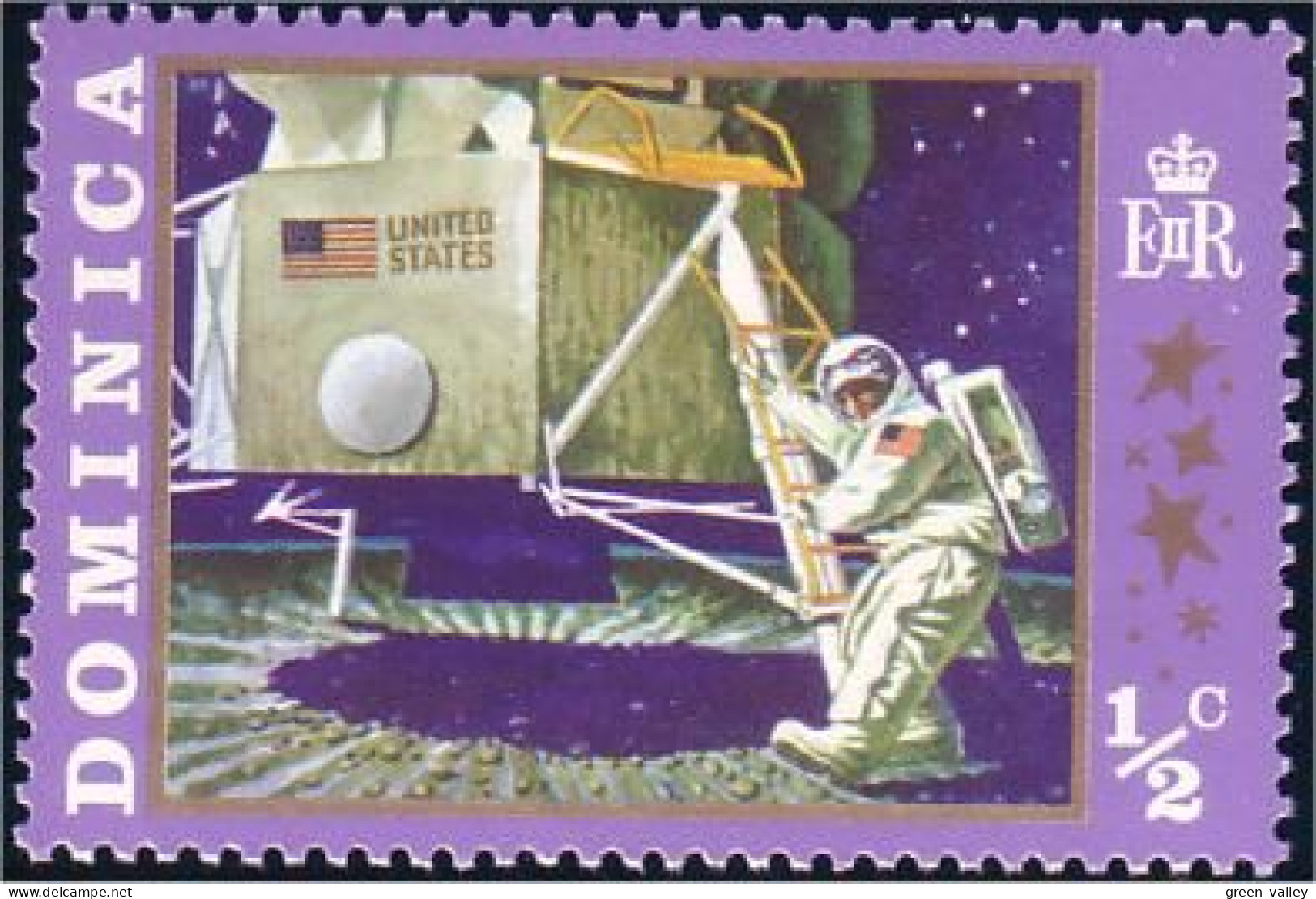 308 Dominica Alunissage Moon Landing MNH ** Neuf SC (DMN-8a) - Sonstige (See)