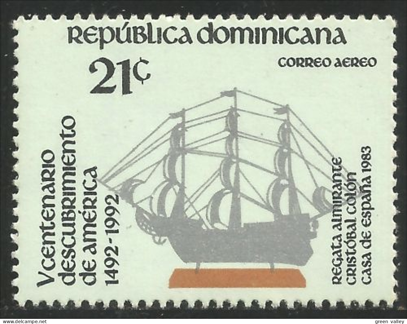 306 Dominicana Cristobal Colon Colomb Columbus Discovery America MNH ** Neuf SC (DMR-82c) - Christoph Kolumbus