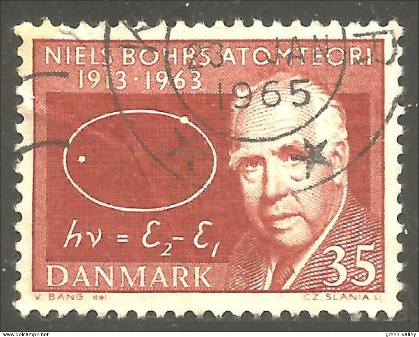 300 Denmark Niels Bohe Atom Theory 23 JAN 1965 (DMK-164) - Atom