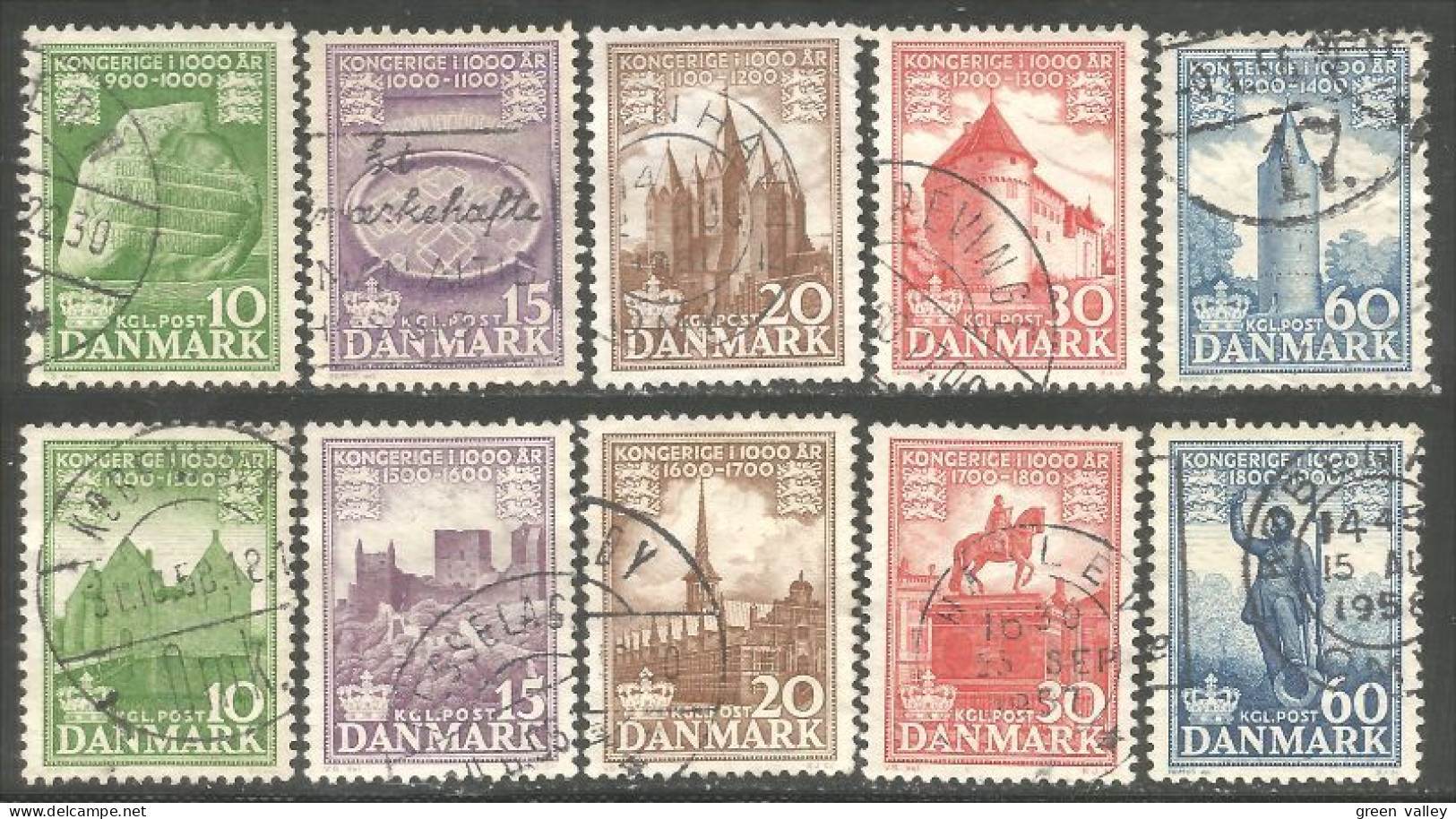 300 Denmark 1000 Ans Danemark (DMK-124) - Used Stamps