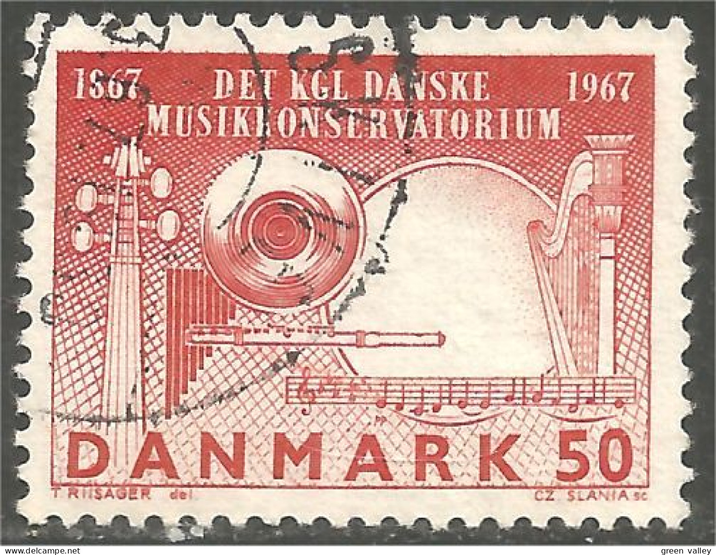 300 Denmark Académie Musique Music Academy Partition Musique (DMK-120a) - Used Stamps