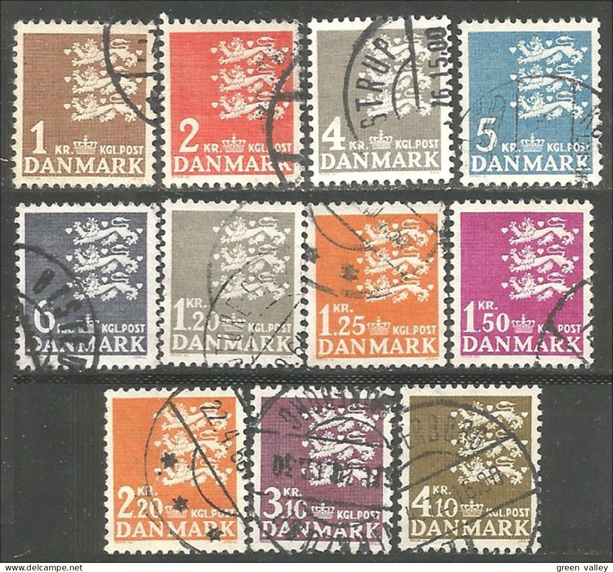 300 Denmark 1946-65 3 Lions Lowe Leone 11 Differents (DMK-86) - Used Stamps