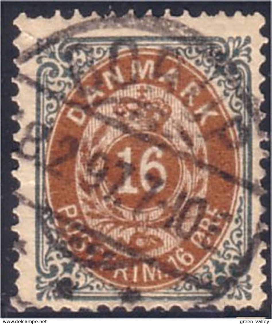 300 Denmark 16o 1875 (DMK-8) - Used Stamps