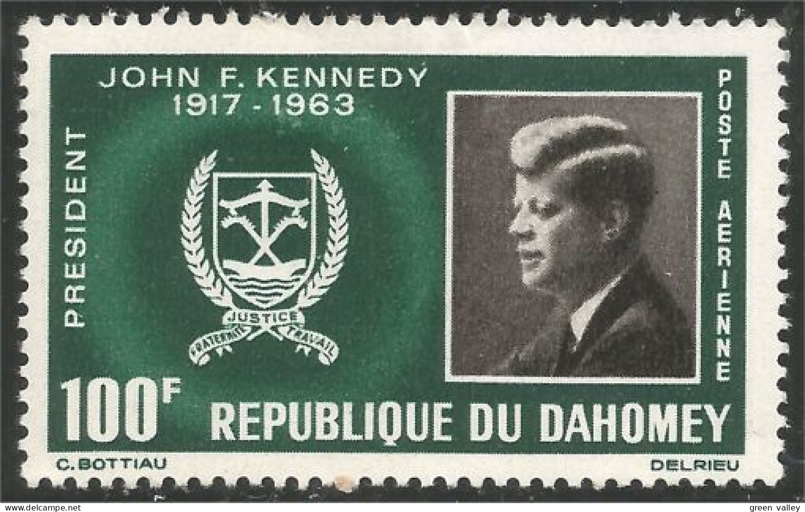 294 Dahomey Kennedy MH * Neuf CH (DAH-66) - Kennedy (John F.)