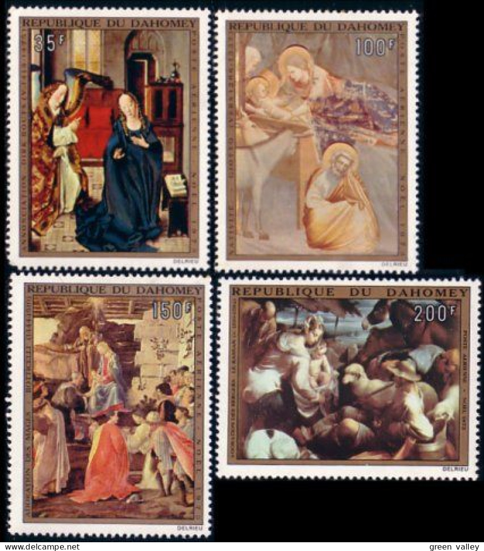 294 Dahomey Tableaux Paintings Chien Dog Mouton Sheep Lapin Rabbit MNH ** Neuf SC (DAH-39) - Religieux