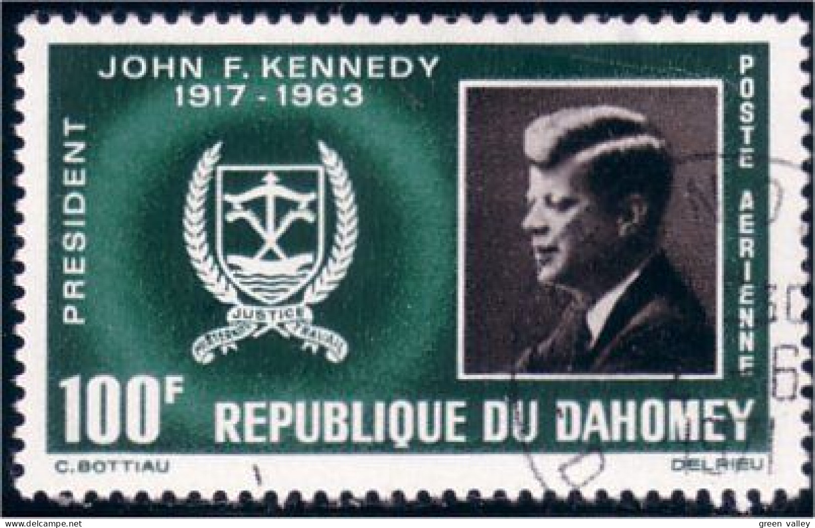 294 Dahomey 100 F Kennedy (DAH-5) - Kennedy (John F.)