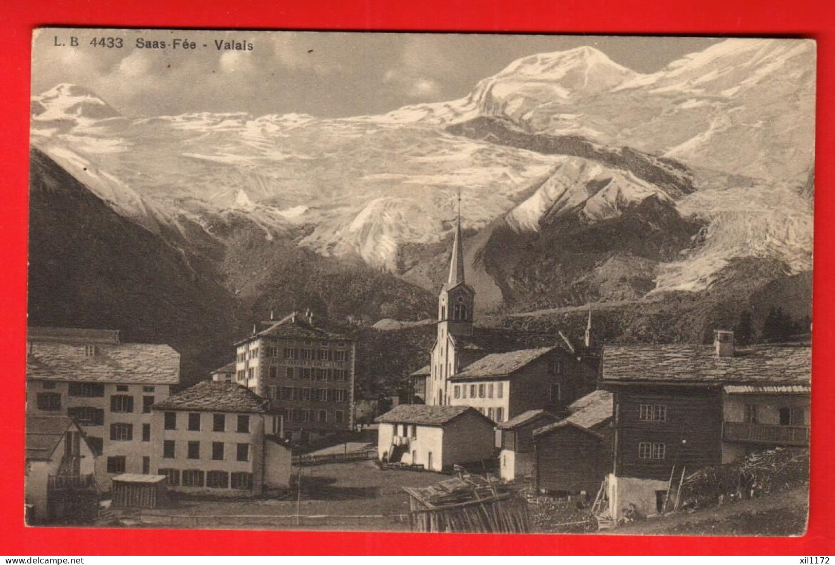 ZXR-26  Saas-Fee  L.B. 4433 Circulé 1911 - Saas-Fee