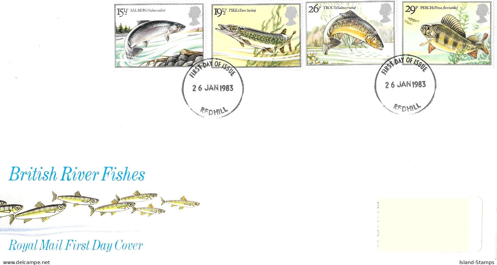 1983 River Fish Addressed FDC Tt - 1981-1990 Em. Décimales