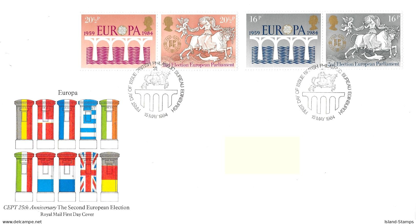 1984 Europa (2) Addressed FDC Tt - 1981-1990 Em. Décimales