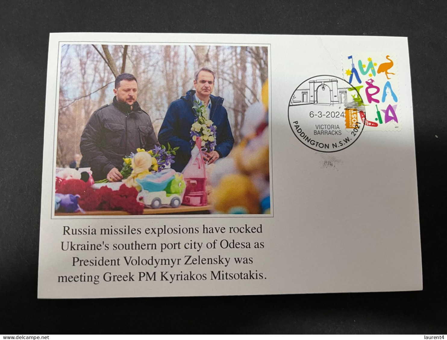 8-3-2024 (2 Y 27) Ukraine President Zelensky Meeting With Greece PM In Odesa And Russian Missile Attack On The City - Ukraine