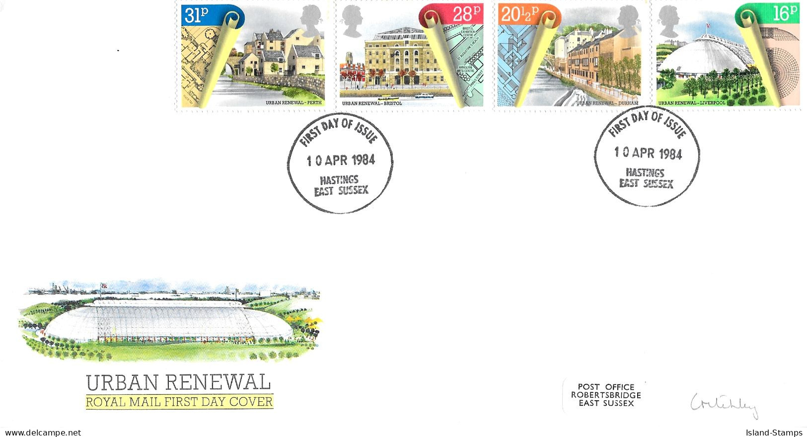 1984 Urban Renewal Addressed FDC Tt - 1981-1990 Decimal Issues