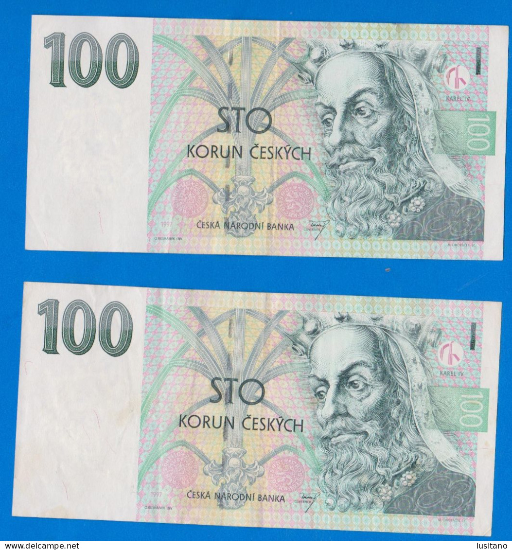 Czech Republic TCHEQUIE - 1997 - 2 Billets De 100 Korun - Tsjechië