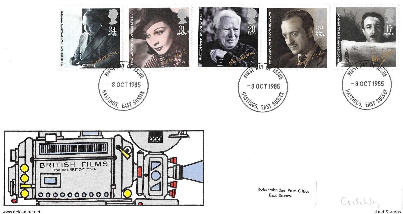 1985 Film Year Addressed FDC Tt - 1981-1990 Em. Décimales