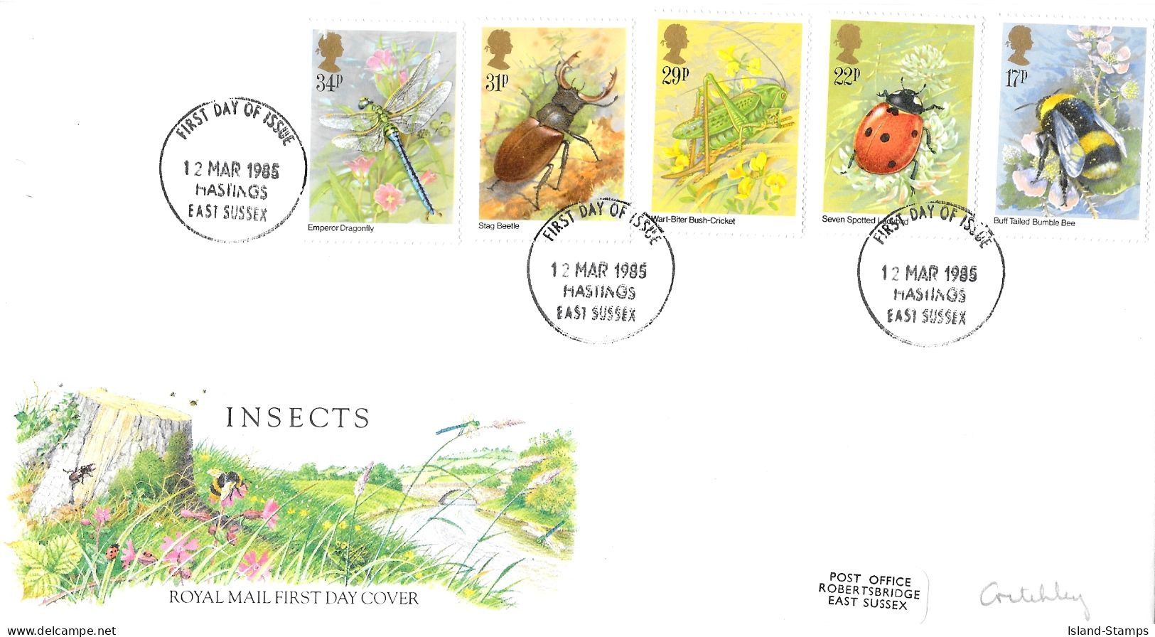 1985 Insects Addressed FDC Tt - 1981-1990 Dezimalausgaben