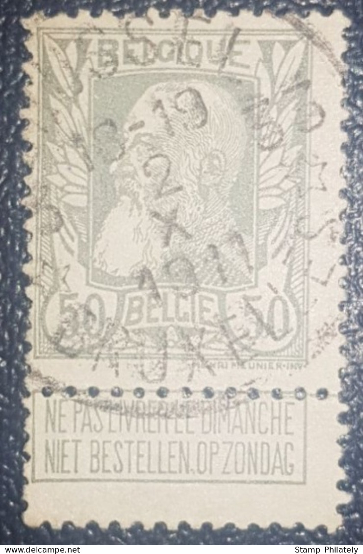 Belgium 50C Used Postmark Stamp King Leopold - Otros & Sin Clasificación