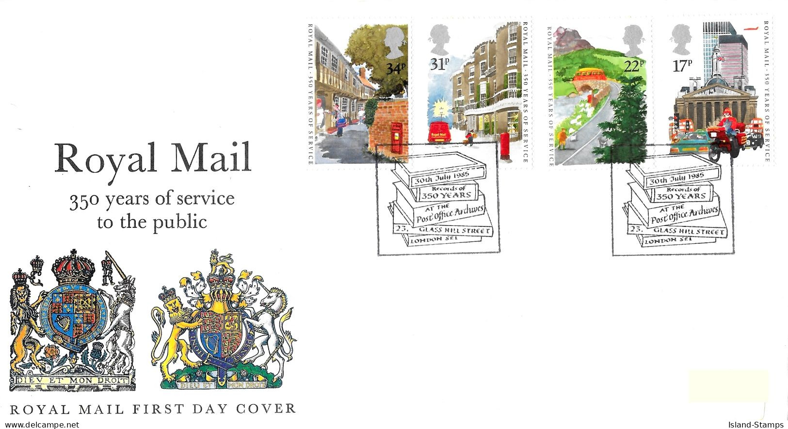 1985 Royal Mail (2) Addressed FDC Tt - 1981-1990 Em. Décimales