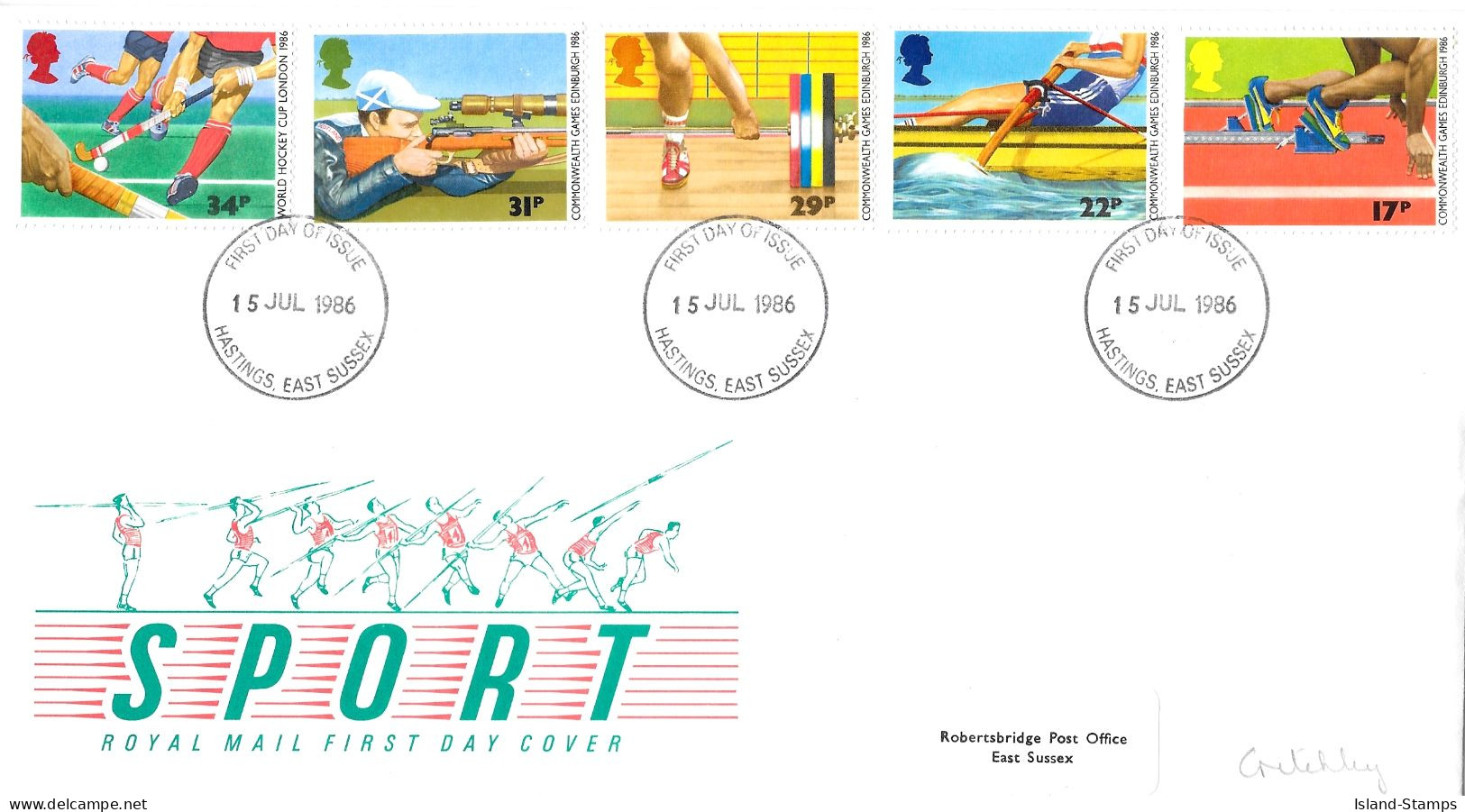 1986 Commonwealth Games Addressed FDC Tt - 1981-1990 Decimale Uitgaven