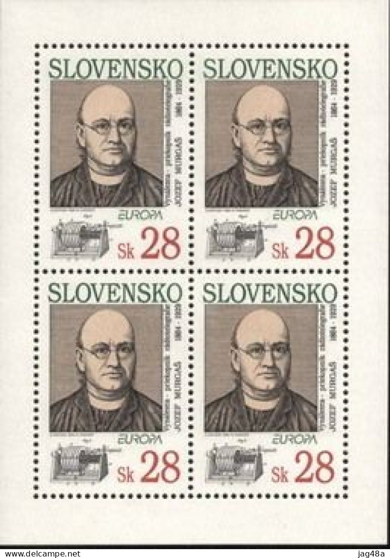 SLOVAKIA.  1994/Europa'94 - Jozef Murgas.[MS].. MintNH. - Unused Stamps