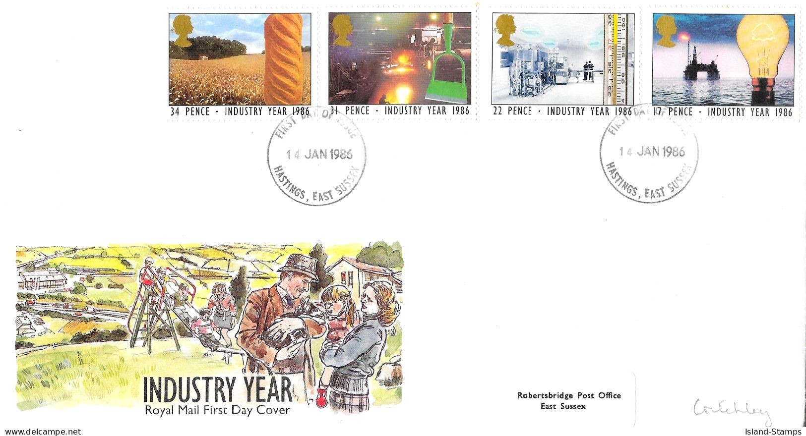 1986 Industry Addressed FDC Tt - 1981-1990 Em. Décimales