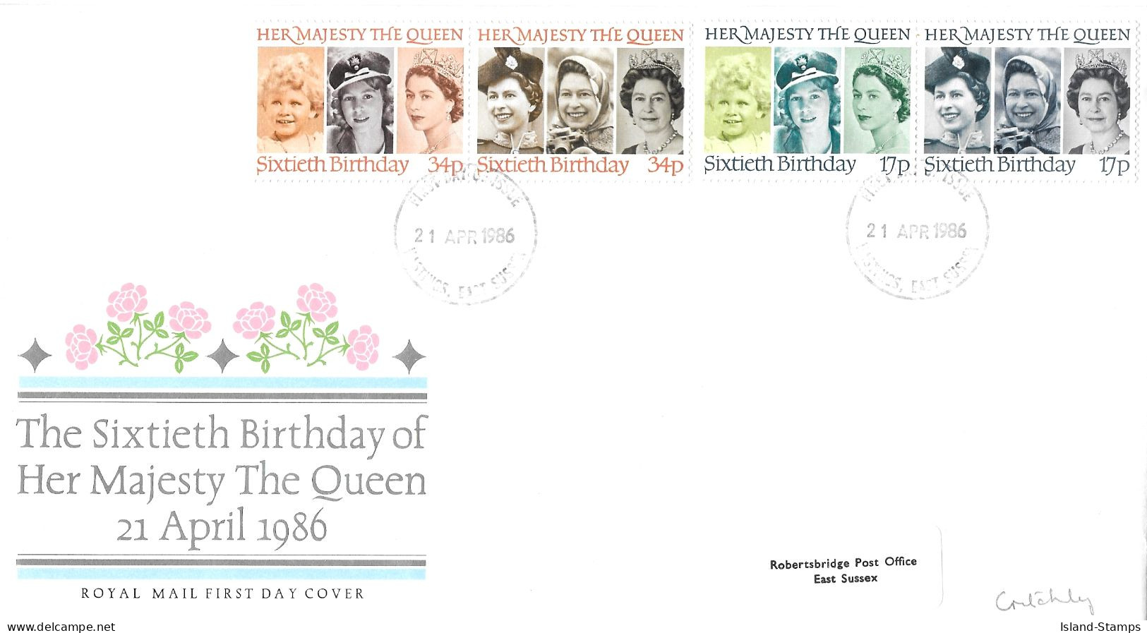 1986 Queen Birthday Addressed FDC Tt - 1981-1990 Em. Décimales