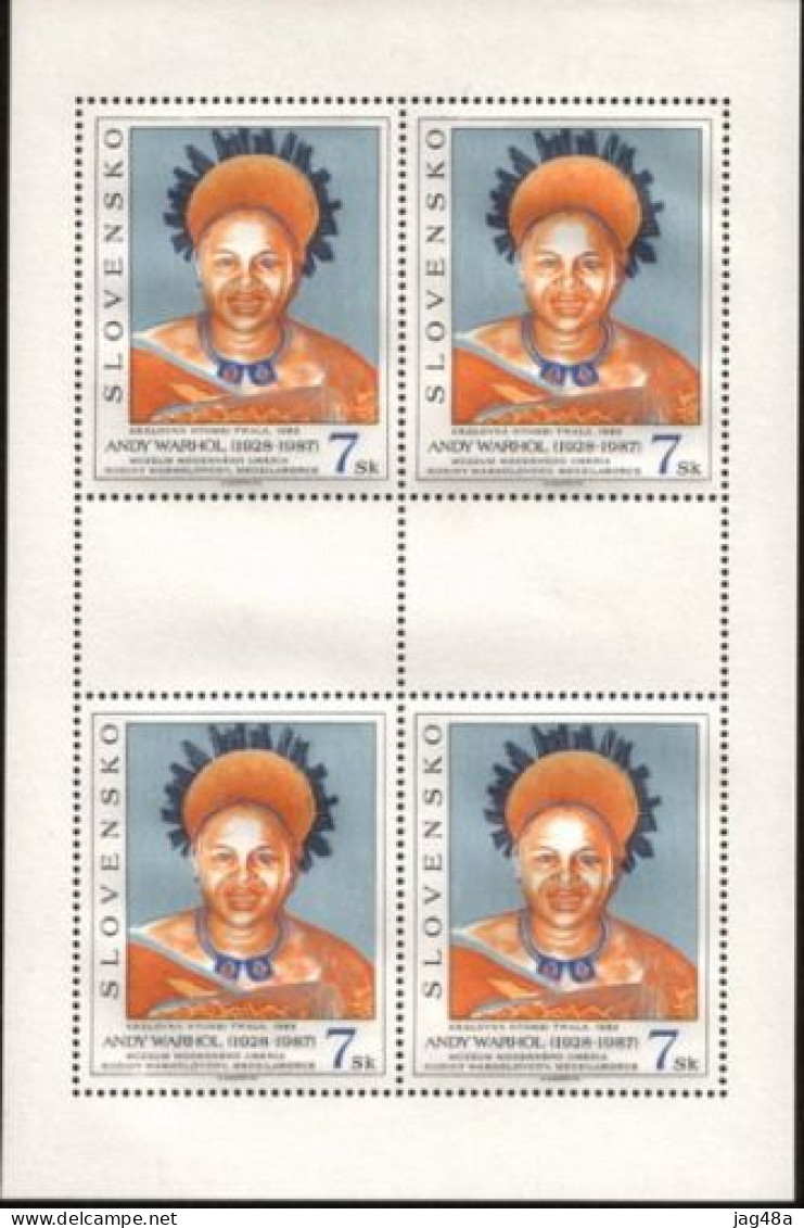 SLOVAKIA.  1996/Art - Andy Warhol Queen Ntombi Twala.[S/S].. MintNH. - Unused Stamps