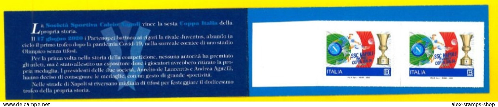 ITALIA 2020 NEW BOOKLET NAPOLI FOOTBALL CLUB NUOVO NUMERATO COPPA ITALIA - Booklets