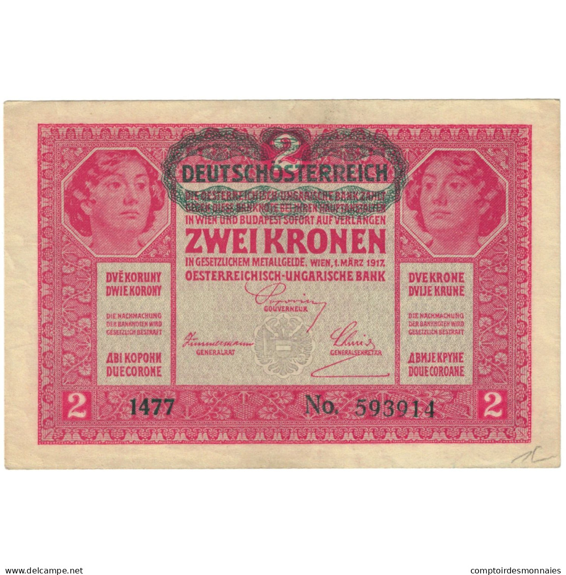 Billet, Hongrie, 2 Korona, 1920, 1920-01-01, KM:58, TTB - Hungría