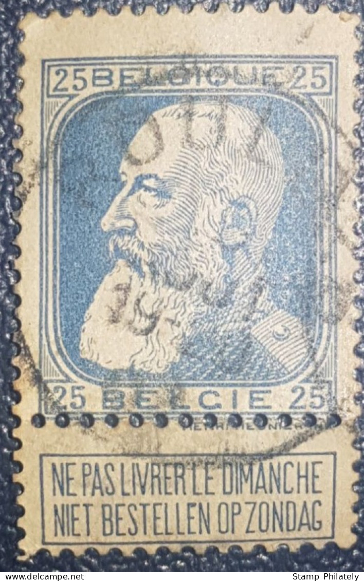 Belgium 25C Classic Used Postmark Stamp King Leopold - Sonstige & Ohne Zuordnung