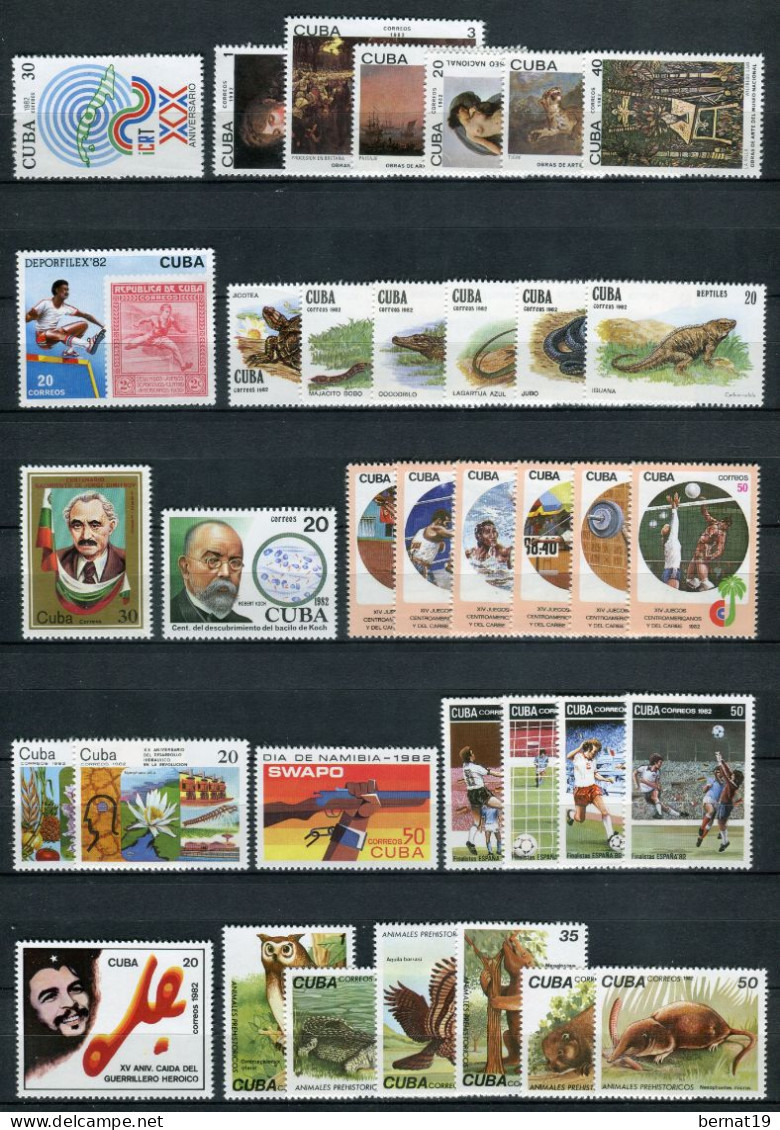 Cuba 1982 Completo ** MNH. - Komplette Jahrgänge