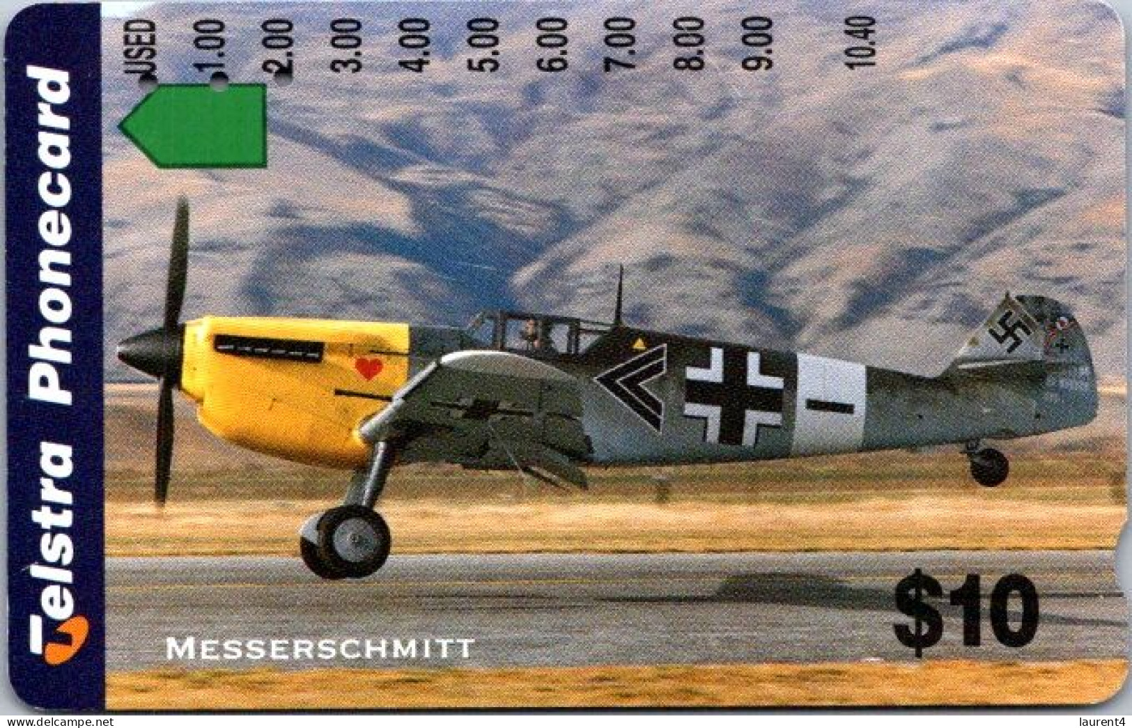 8-3-2024 (Phonecard) Messerchhmitt WWII Aircraft - $ 10.00 Phonecard - Carte De Téléphoone (1 Card) - Australie