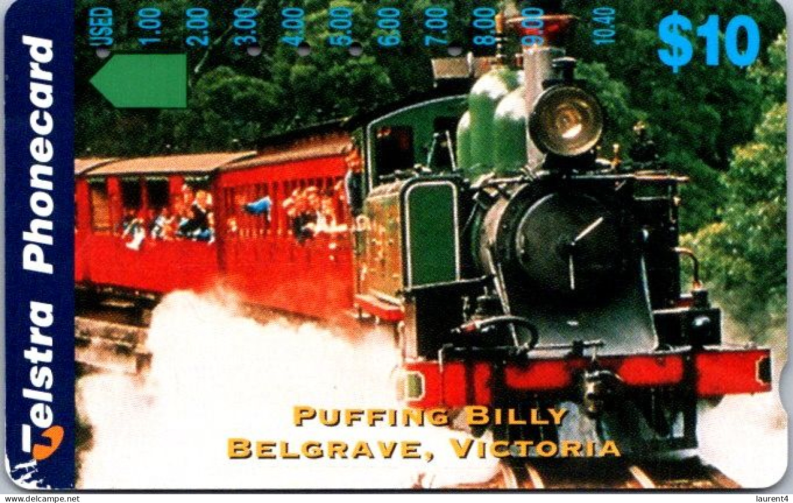 8-3-2024 (Phonecard) Steam Train - $ 10.00 Phonecard - Carte De Téléphoone (1 Card) - Australie