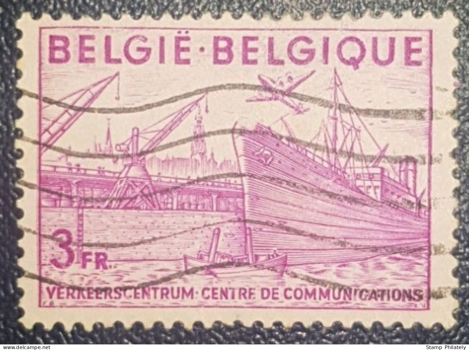 Belgium 3 Fr National Industry Used Stamp 1948 - Gebruikt