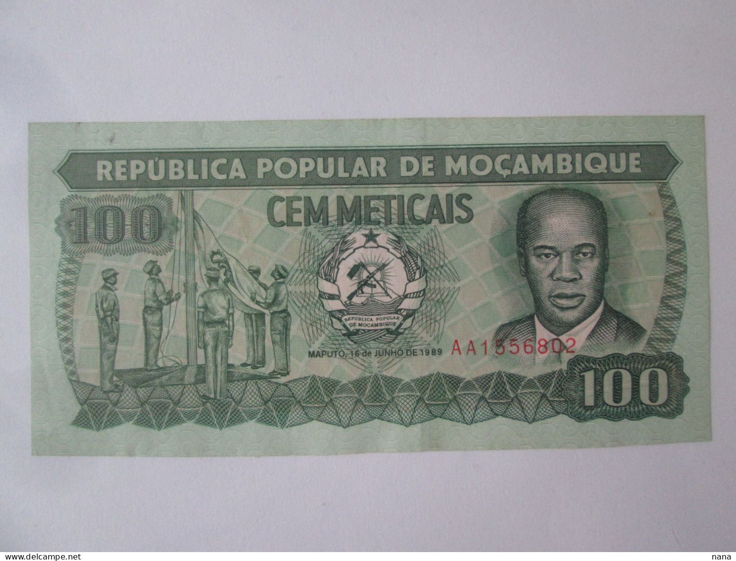 Mozambique 100 Meticais 1989 AUNC Banknote See Pictures - Mozambico