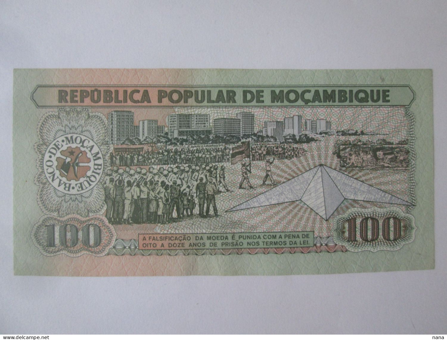 Mozambique 100 Meticais 1989 AUNC Banknote See Pictures - Moçambique