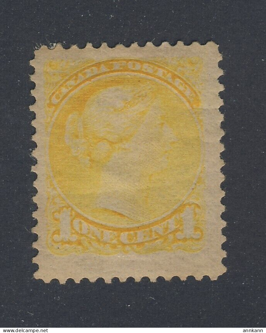 Canada Small Queen Stamp #35-1c MH VF HR Guide Value = $60.00 - Unused Stamps