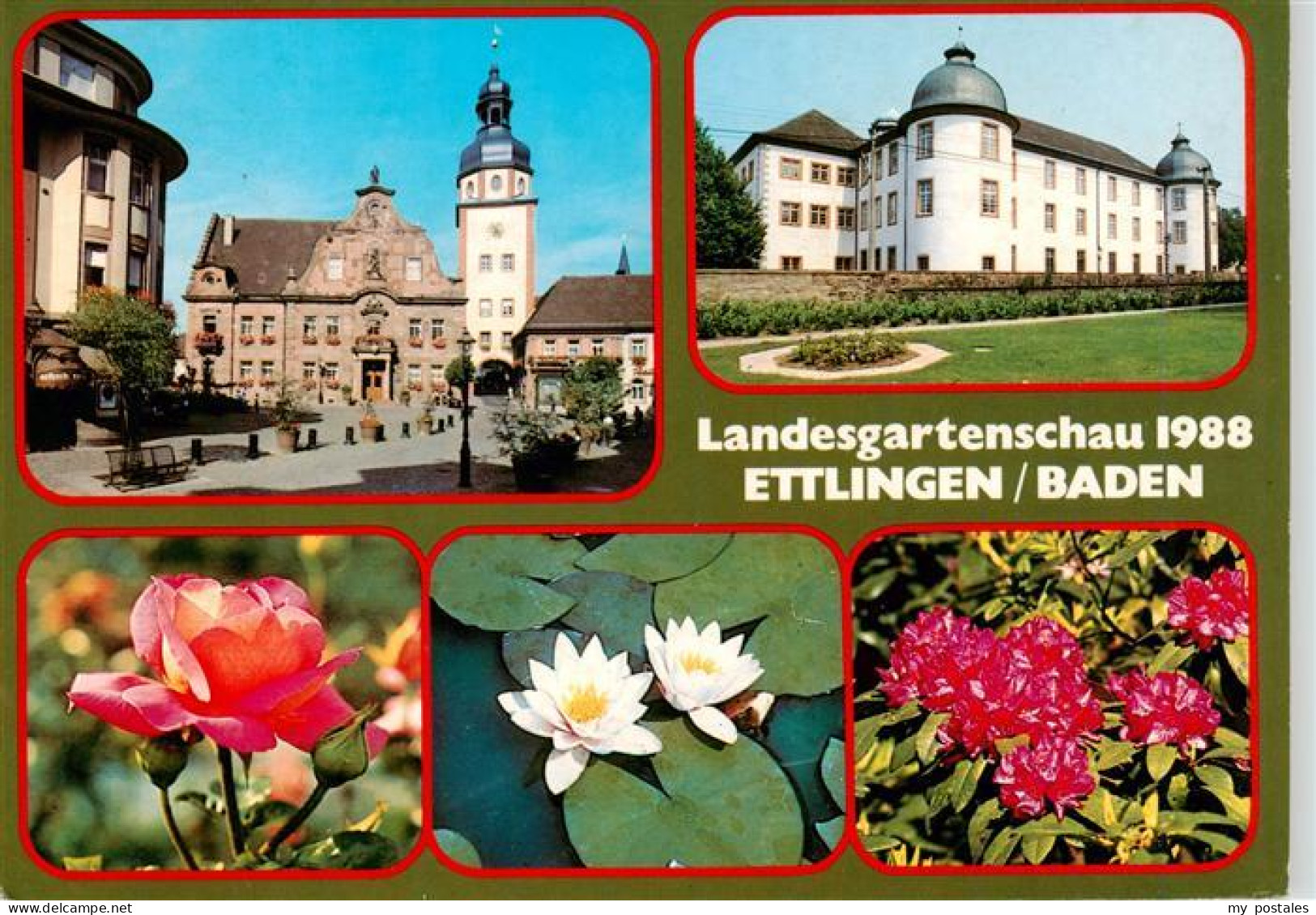 73923177 Ettlingen Landesgartenschau 1988 Rathaus Schloss Blumenpracht - Ettlingen