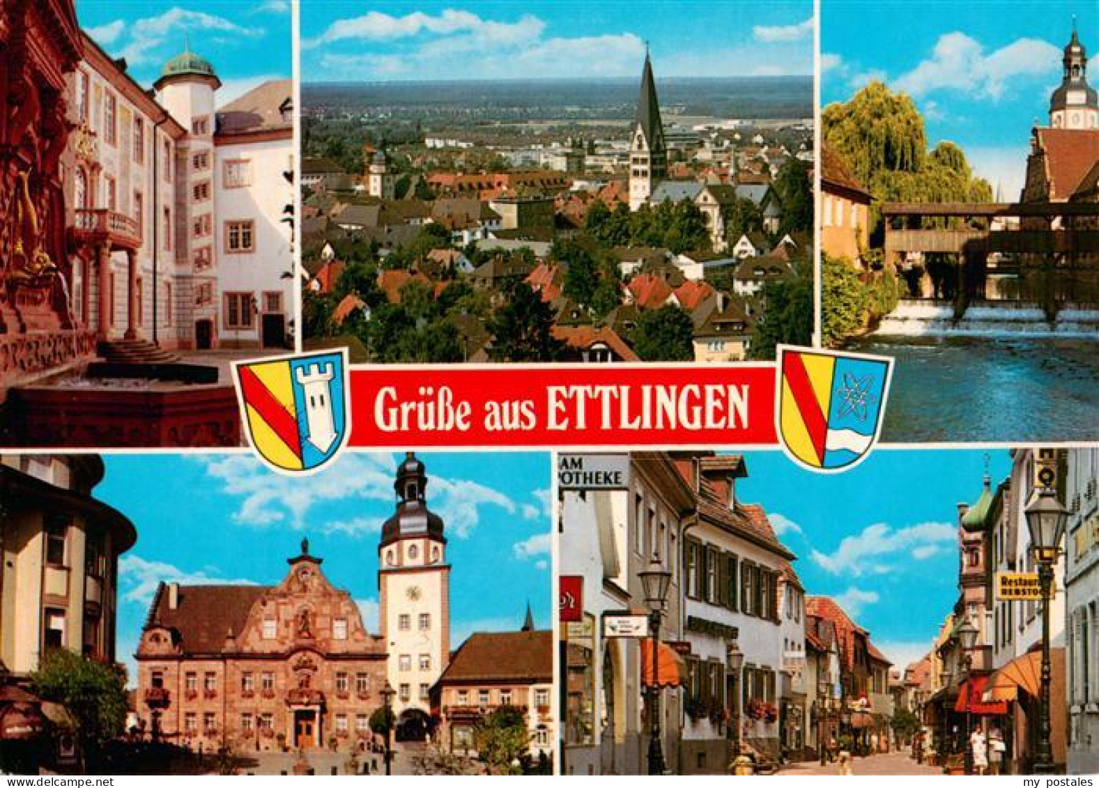 73923160 Ettlingen Orts Und Teilansichten Kirche Schloss Bruecke - Ettlingen