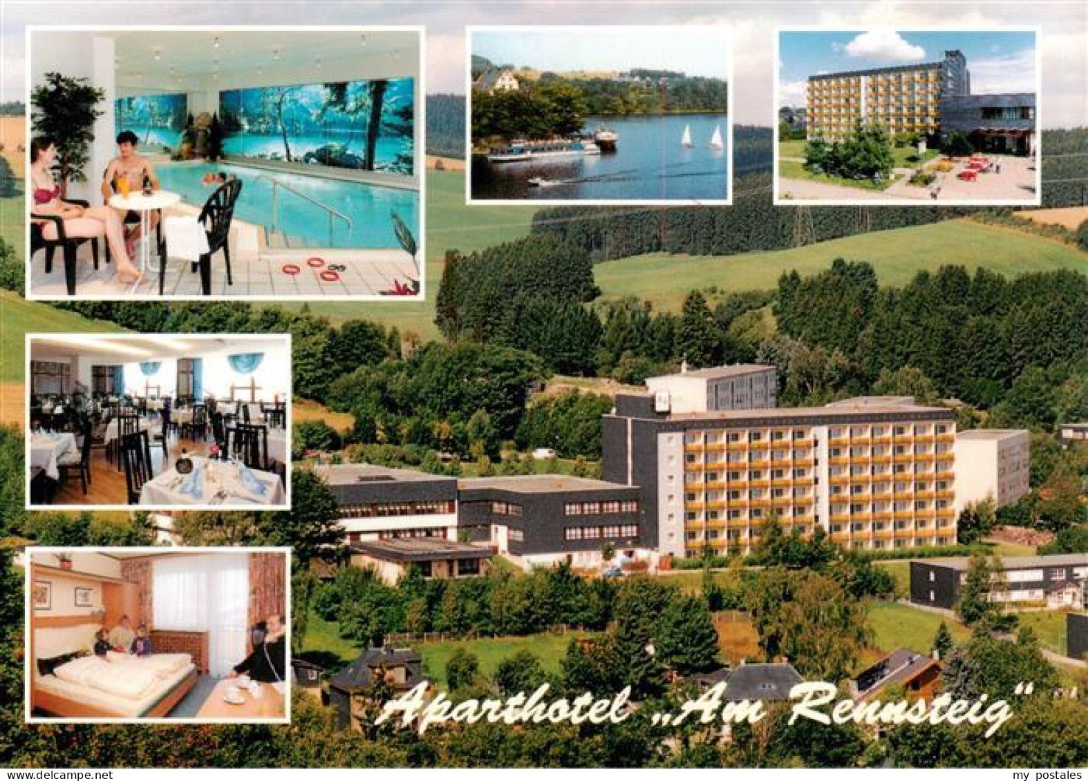 73881900 Wurzbach Aparthotel Am Rennsteig Schwimmbad Gastraum Zimmer Seepartie W - Zu Identifizieren