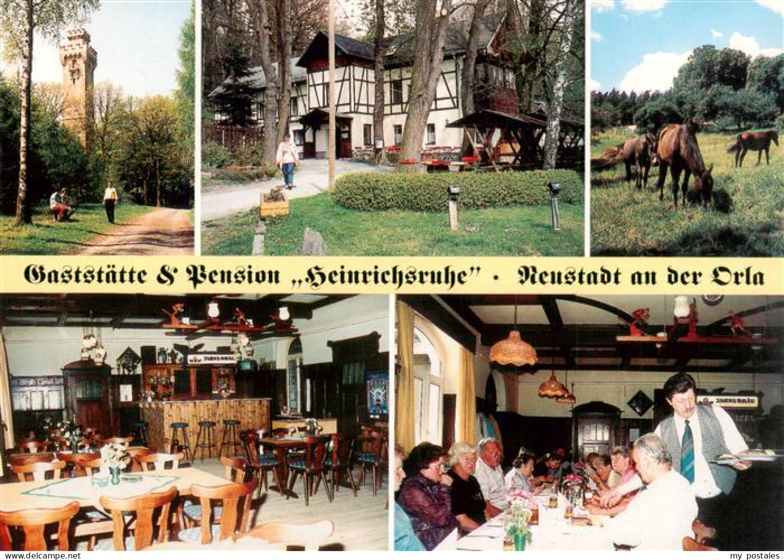 73881898 Neustadt Orla Gaststaette Pension Heinrichsruhe Aussichtsturm Pferdekop - Neustadt / Orla