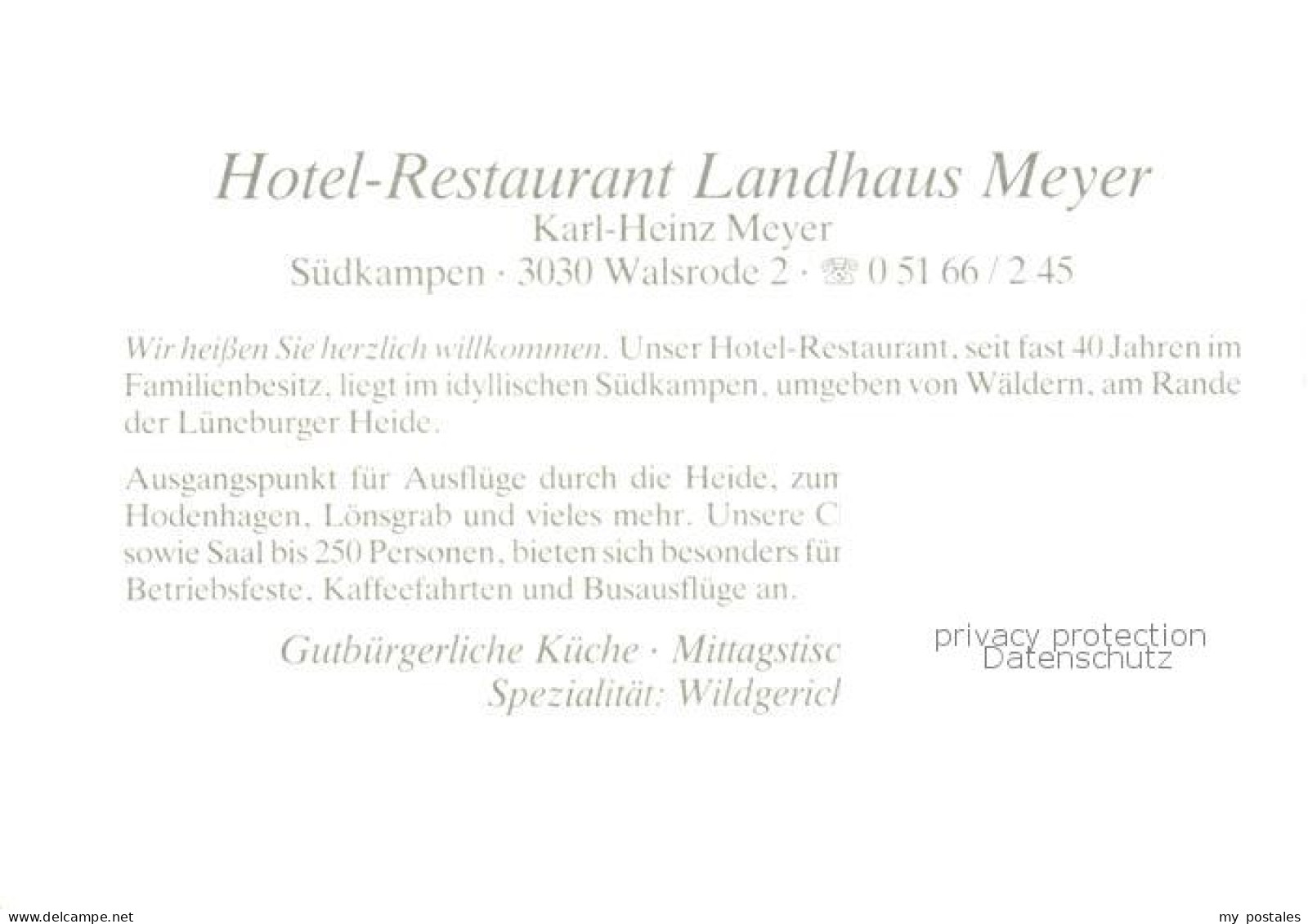 73847943 Suedkampen Hotel Restaurant Landhaus Meyer Suedkampen - Walsrode