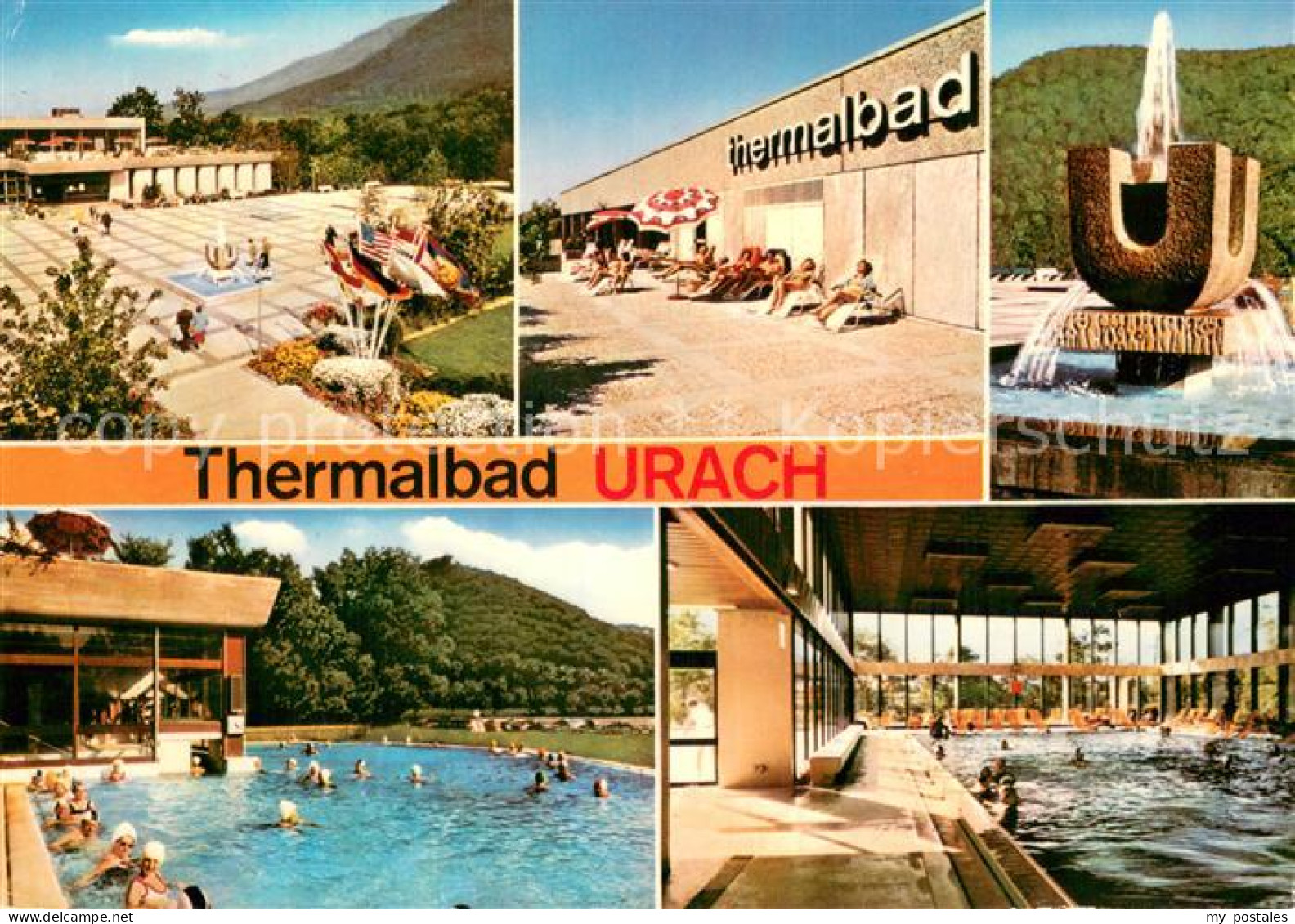 73776138 Urach Bad Thermalbad Liegeplatz Brunnen Frei Und Hallenbad Urach Bad - Bad Urach