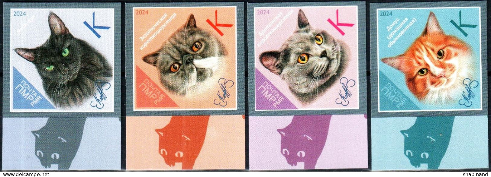 Transnistria 2024 "Breeds Of The Cats" 4v Imperforated Quality:100% - Moldova