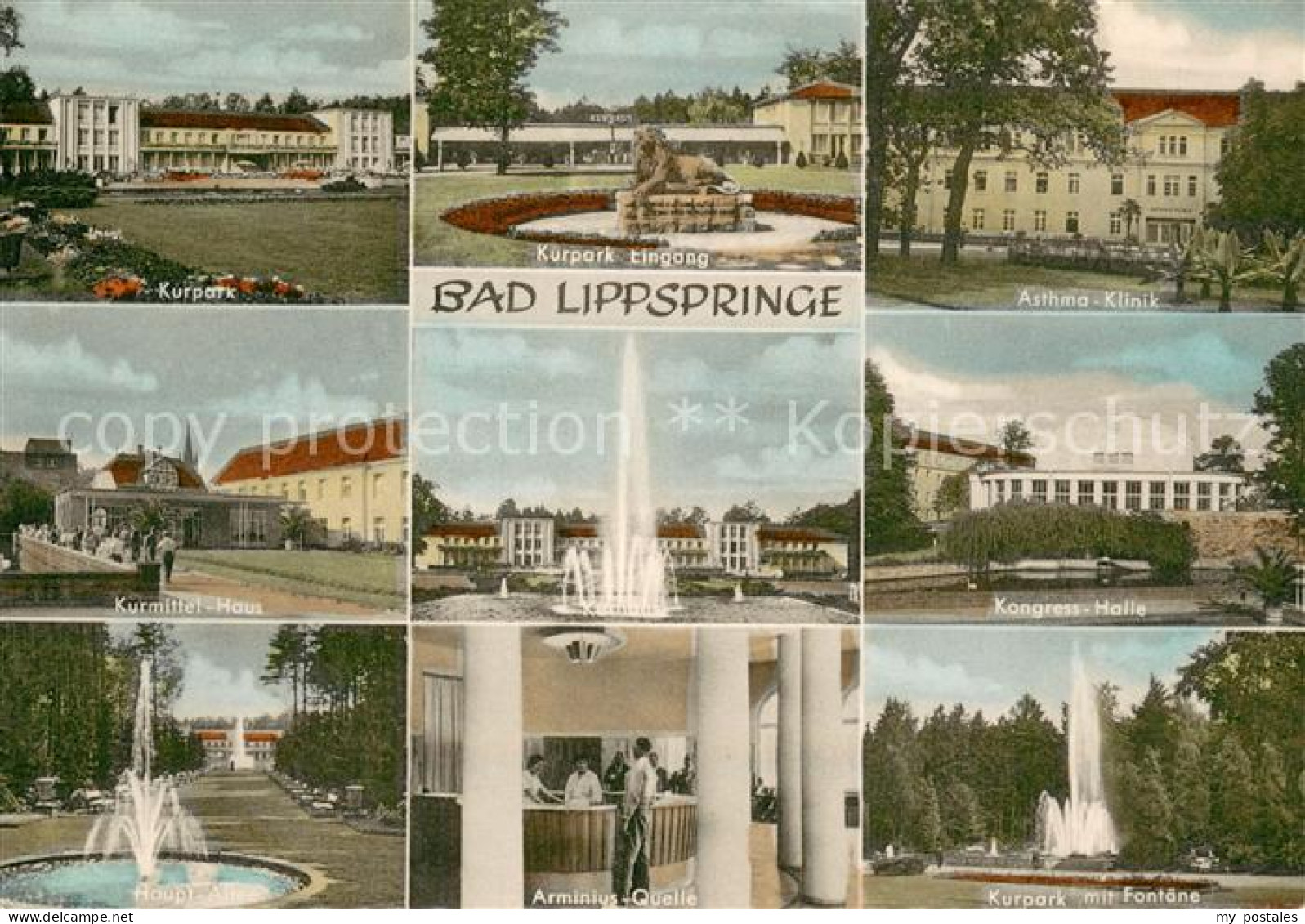 73775978 Bad Lippspringe Kurpark Eingang Asthma Klinik Kurmittel Haus Fontaene K - Bad Lippspringe